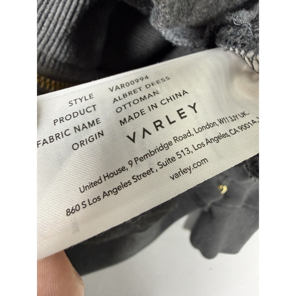 Varley Albret Mock Neck Cotton Ribbed Knit Stretch Pullover Mini Dress Womens XS - Picture 5 of 7